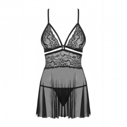 838-BAB-1 babydoll - Noir